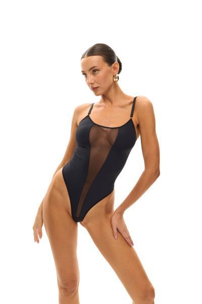 Seductive bodysuit with a deep neckline MOONLIGHT, 70A, XS